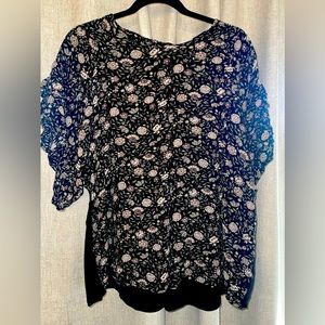 Maurice’s 1x black floral blouse